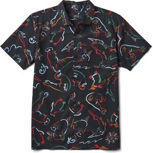 Roark Gonzo Creatures Shirt \\ Men Medium //  Black Short Sleeve Classic Fit